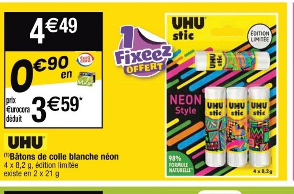 Promo Uhu B Tons De Colle Blanche N On Chez Cora