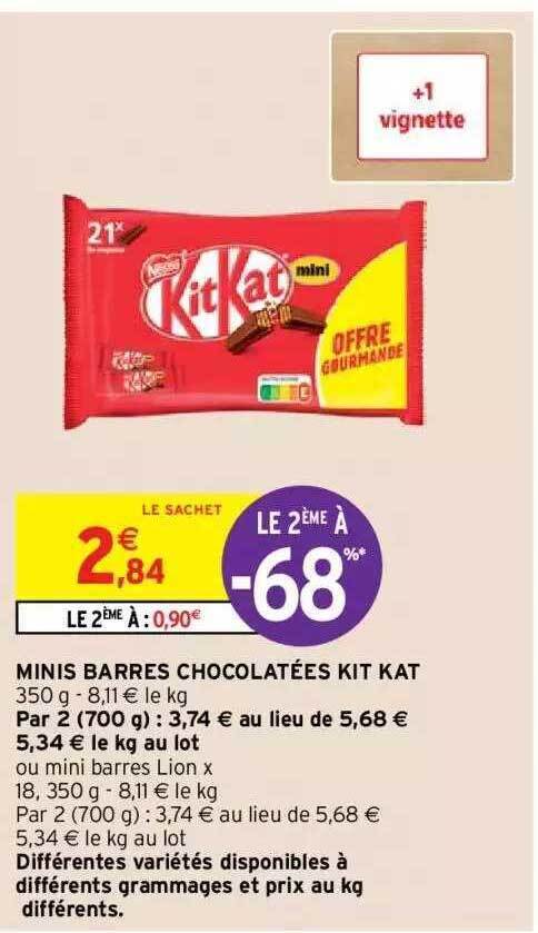 Promo Minis Barres Chocolat Es Kit Kat Chez Intermarch Hyper