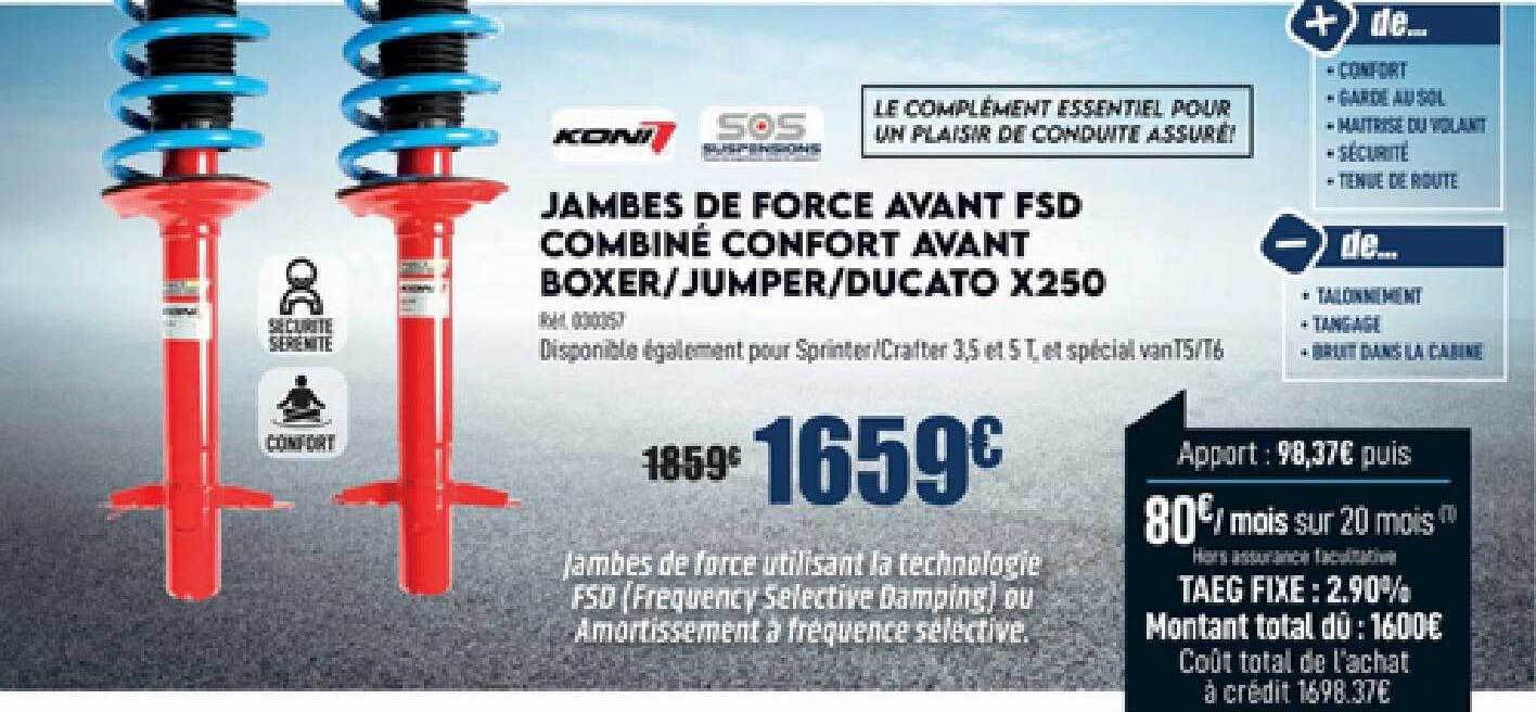 Promo Jambes De Force Avant Fsd Combin Confort Avant Boxer Jumper