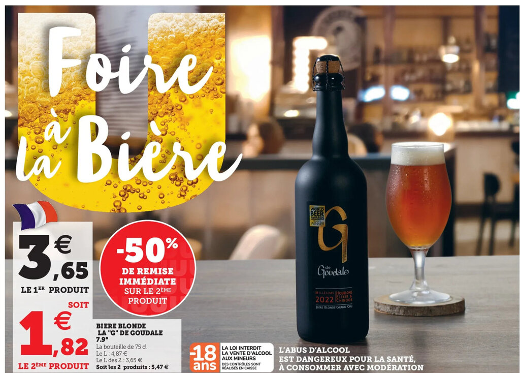 Promo Biere Blonde La G De Goudale Chez Super U