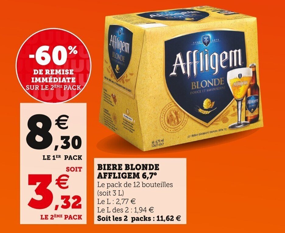 Promo Affligem Biere Blonde Chez U Express