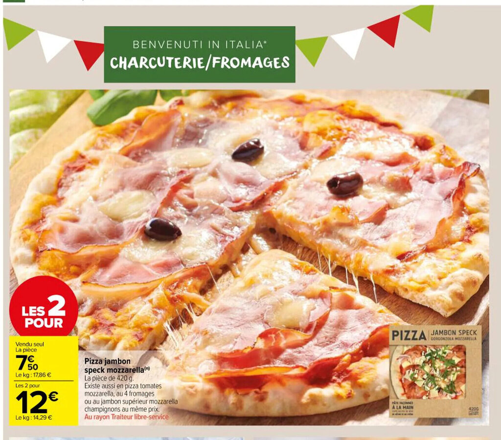 Promo Pizza Jambon Speck Mozzarella Chez Carrefour Market