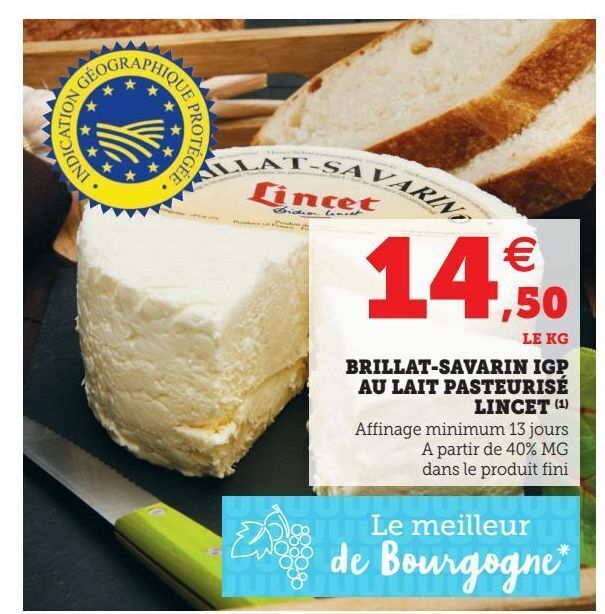 Promo Brillat savarin igp au lait pasteurisé lincet 1 chez Hyper U