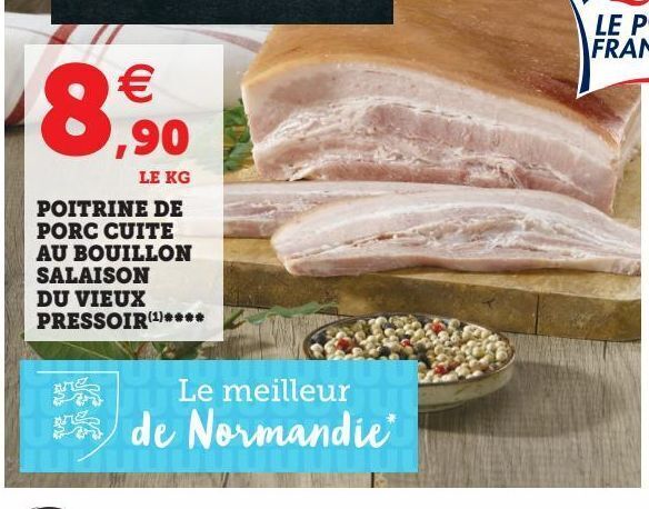 Promo Poitrine De Porc Cuite Au Bouillon Salaison Du Vieux Pressoir