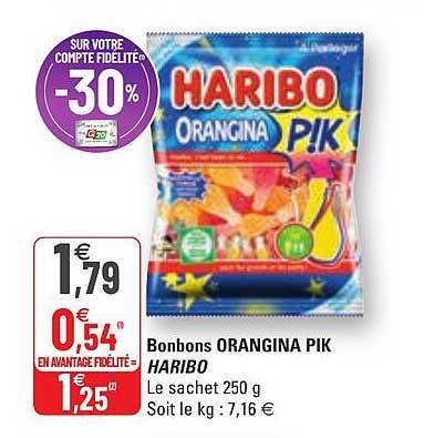 Promo Bonbons Orangina Pik Haribo Chez G20