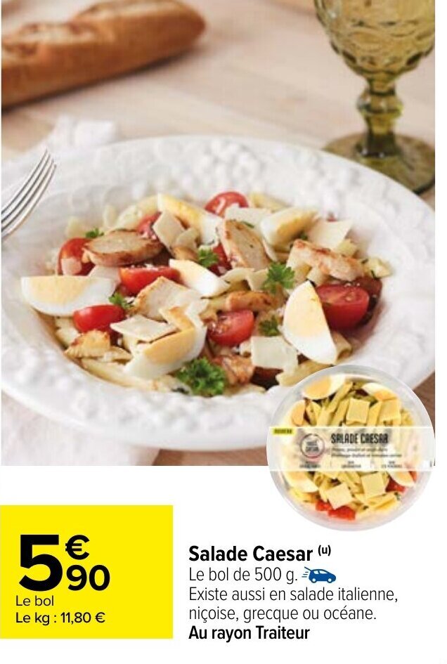 Promo Salade Caesar Chez Carrefour