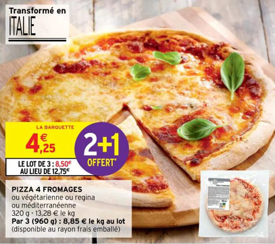 Promo Pizza 4 fromages chez Intermarché Hyper