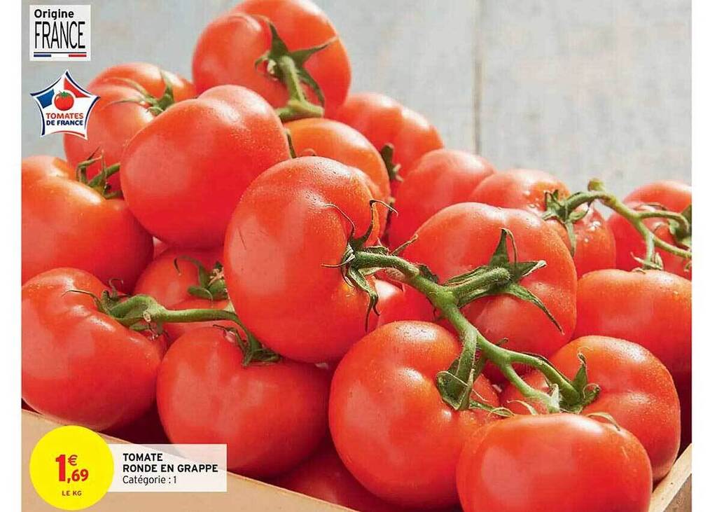 Promo Tomate Ronde En Grappe Chez Intermarch Hyper