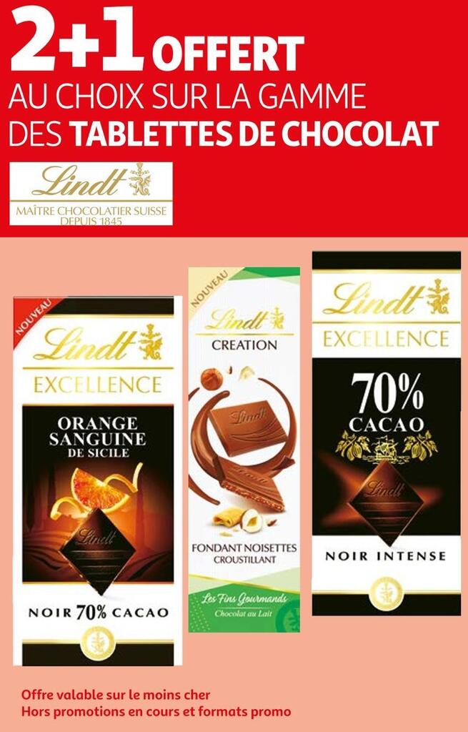 Promo Lindt Bon Plan Sur La Gamme Des Tablettes De Chocolat Lindt Chez