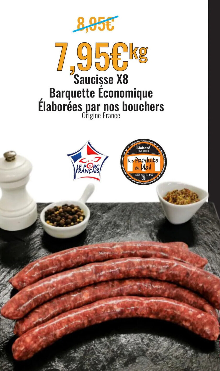 Promo Saucisse X Barquette Conomique Labor Es Par Nos Bouchers Chez