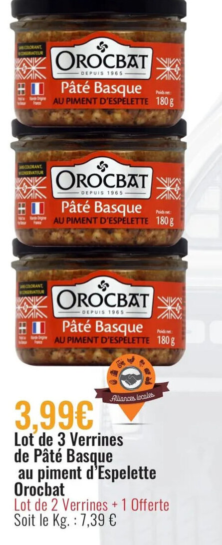 Promo Lot De Verrines De P Te Basque Au Piment D Espelette Orocbat