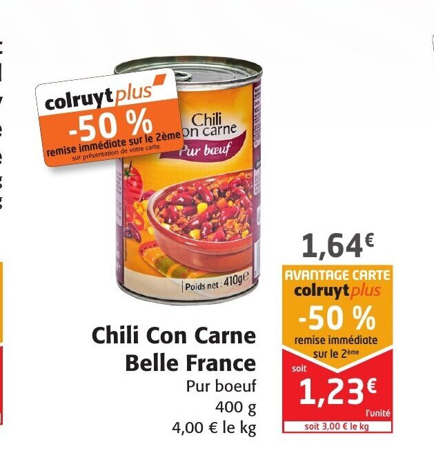 Promo Chili Con Carne Belle France Chez Colruyt