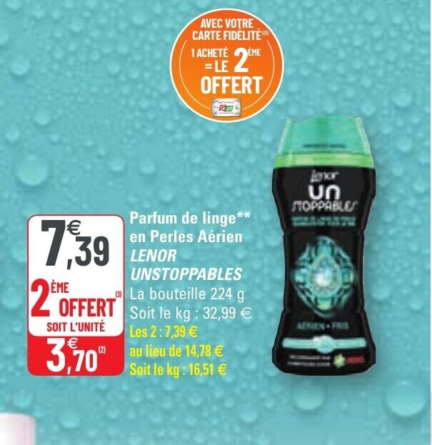 Promo Parfum De Linge En Perles A Rien Lenor Unstoppables Chez G