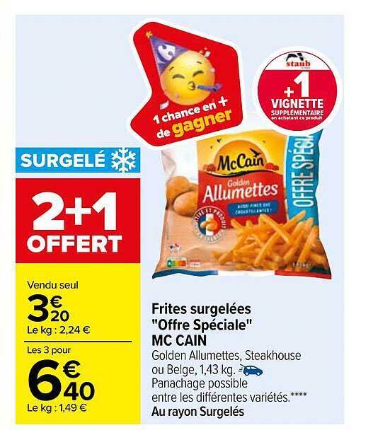 Promo Frites Surgel Es Chez Carrefour