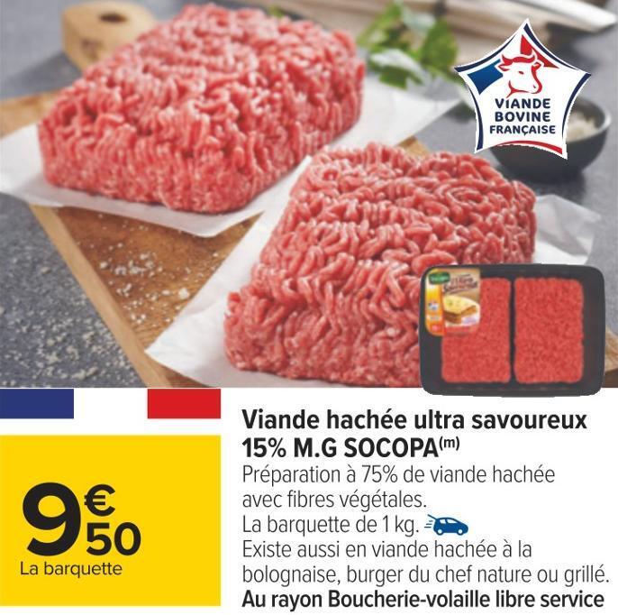 Promo Socopa Viande Hach E Ultra Savoureux M G Chez Carrefour