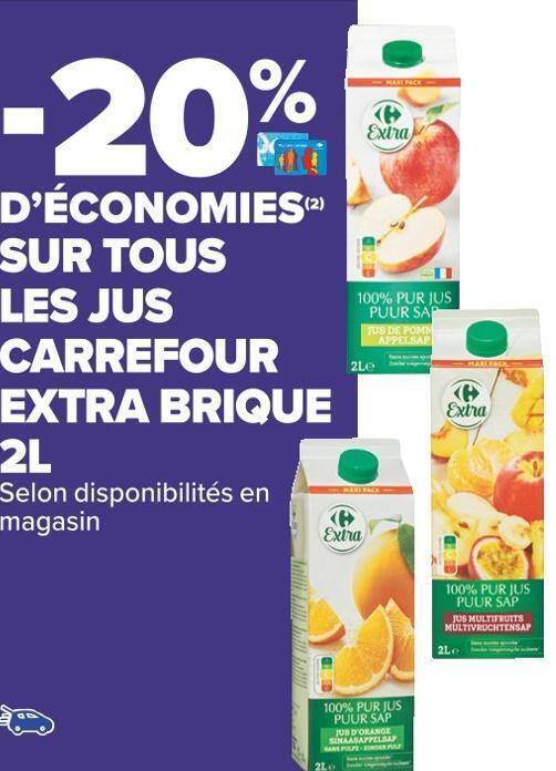 Promo Carrefour Extra Bon Plan Sur Tous Les Jus Carrefour Extra Brique