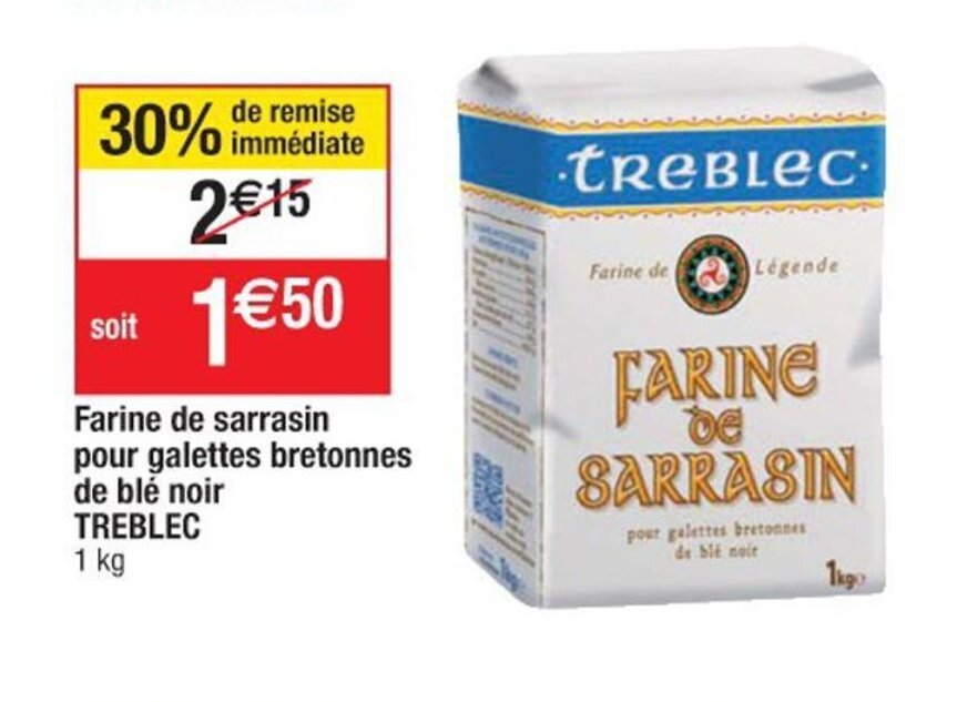 Promo Farine De Sarrasin Pour Galletes Bretonnes De Bl Noir Treblec