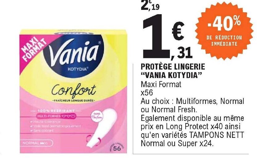 Promo Protège Lingerie Vania Kotydia chez E Leclerc