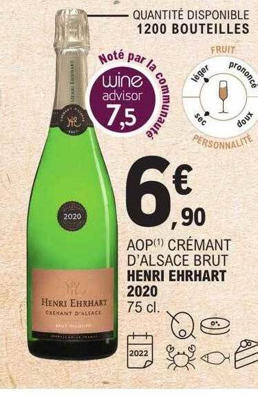 Promo Aop Cr Mant D Alsace Brut Henri Ehrhart Chez E Leclerc