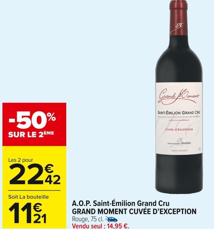 Promo Grand Moment A O P Saint Milion Grand Cru Cuv E Dexception