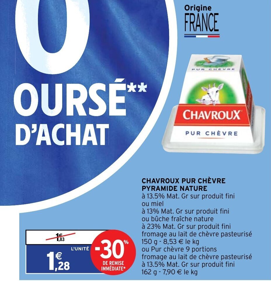 Promo Chavroux Pur Ch Vre Pyramide Nature Chez Intermarch