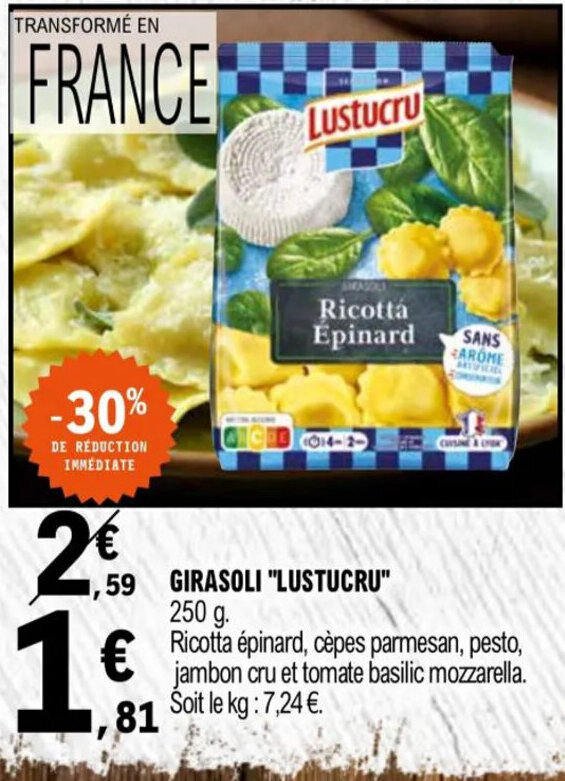 Promo Girasoli Lustucru Chez E Leclerc