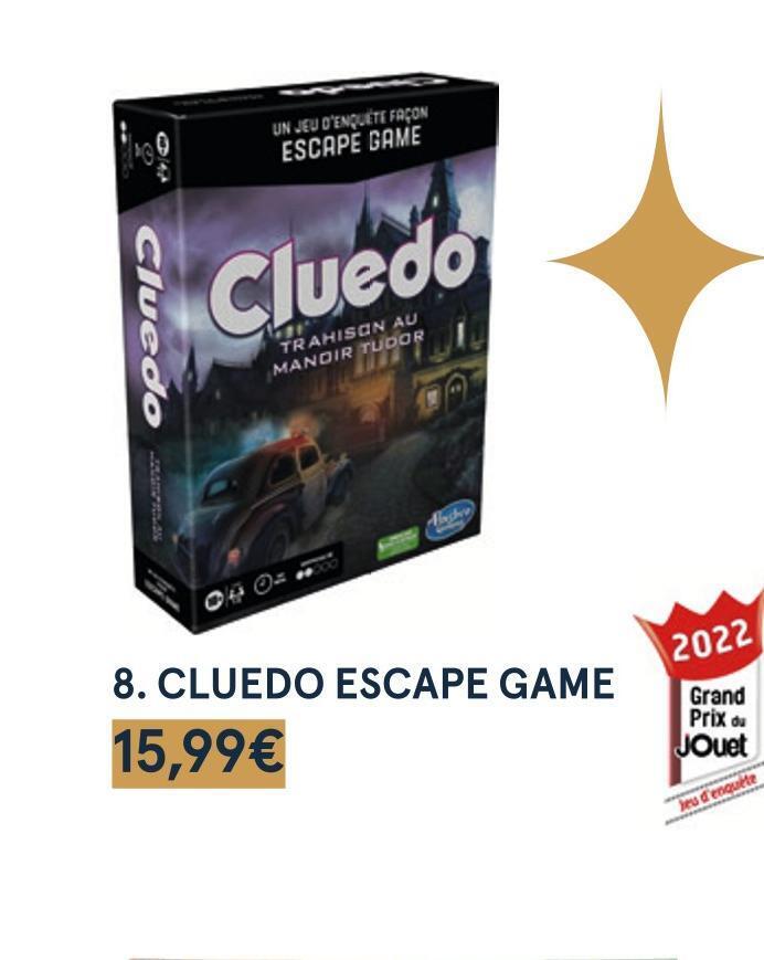 Promo Hasbro Gaming Cluedo Escape Game Chez Monoprix