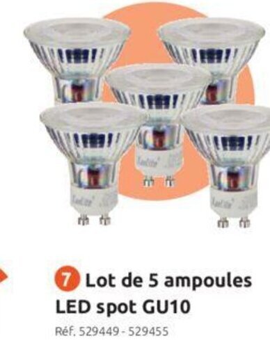 Promo Lot De Ampoules Led Spot Gu Chez Mr Bricolage