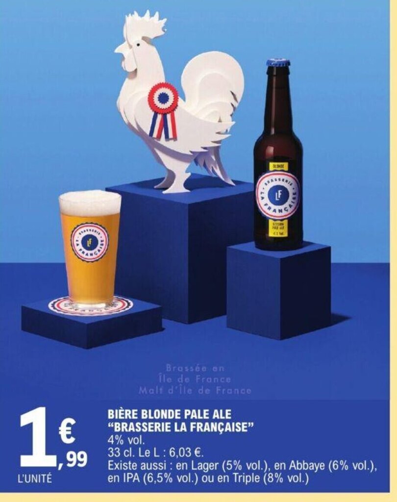 Promo Bi Re Blonde Pale Ale Brasserie La Fran Aise Chez E Leclerc