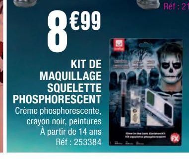 Promo Kit De Maquillage Squelette Phosphorescent Chez La Foir Fouille