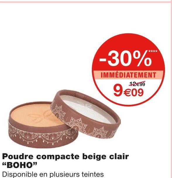 Promo Boho Poudre Compacte Beige Clair Chez Monoprix