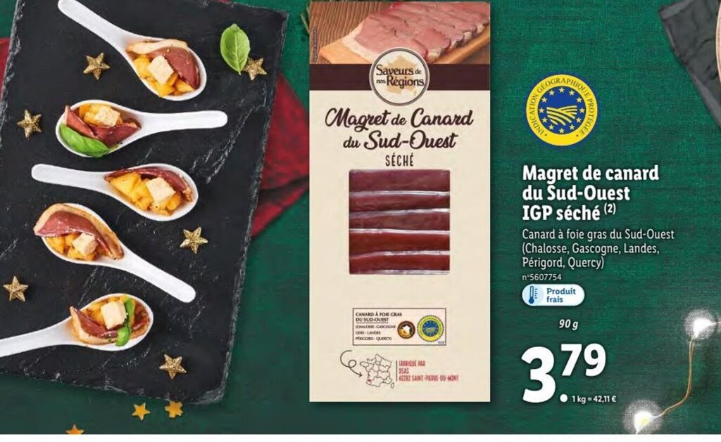 Promo Magret de Canard du Sud Ouest IGP Séché chez Lidl