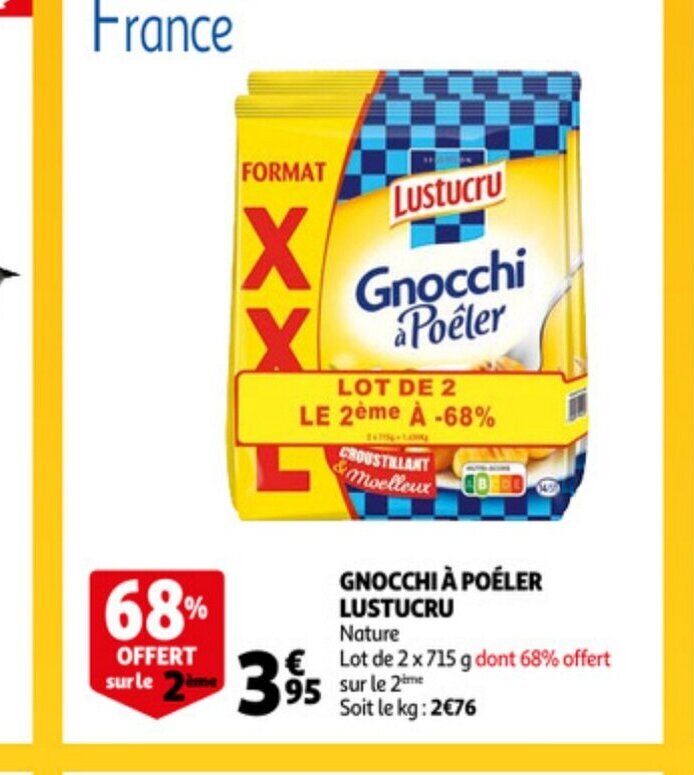 Promo Gnocchi à Poêler Lustucru chez Auchan Direct