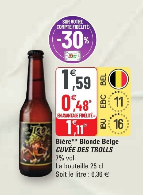 Promo Bi Re Blonde Belge Cuv Des Trolls Chez G