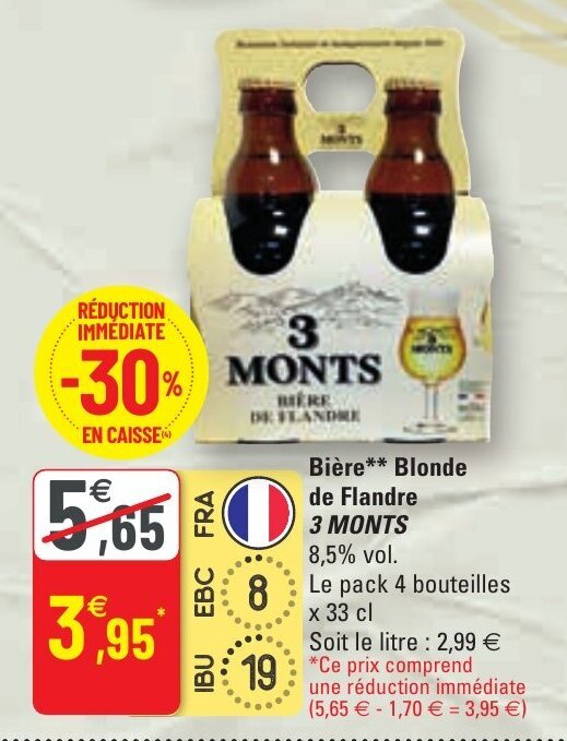 Promo Bi Re Blonde De Flandre Monts Chez G