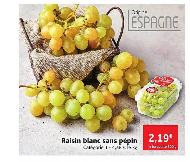 Promo Raisin blanc sans pépin chez Colruyt