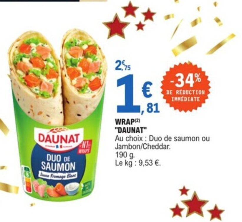 Promo Wrap Daunat Chez E Leclerc