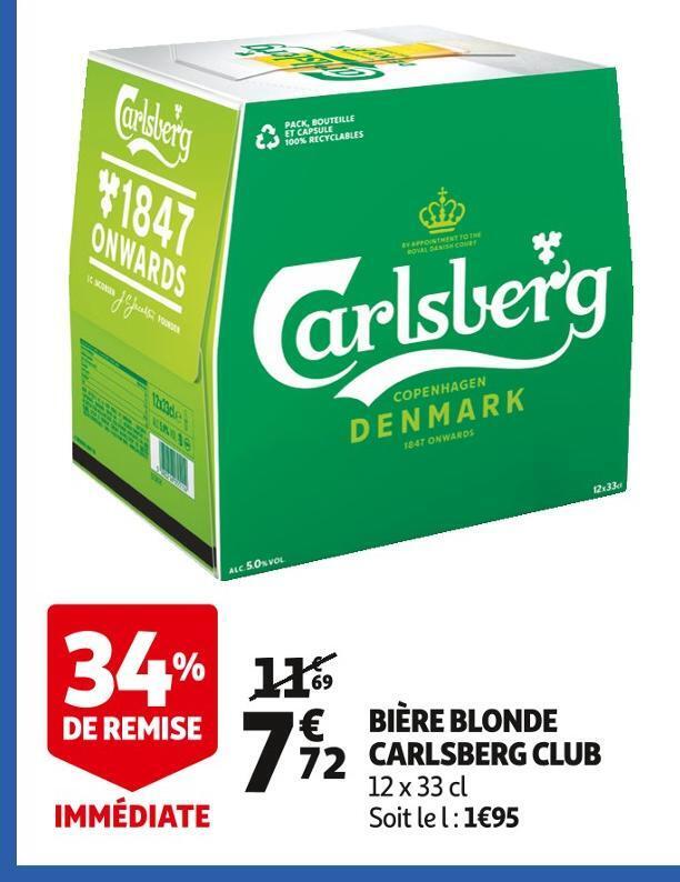 Promo Carlsberg Bi Re Blonde Club Chez Auchan