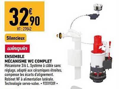 Promo Ensemble mécanisme wc complet wirquin chez Brico Cash