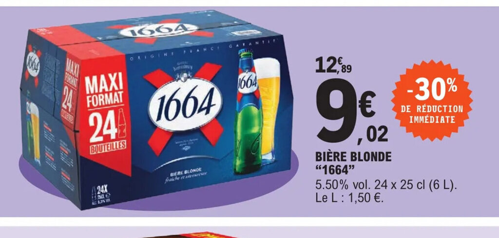 Promo Biere Blonde 1664 Chez E Leclerc