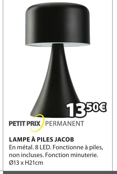 Promo Lampe A Piles Jacob Chez Jysk