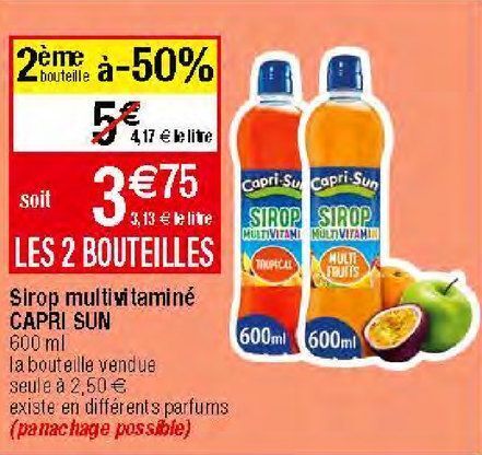 Promo Sirops Capri Sun Chez Migros