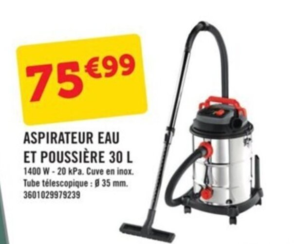 Promo Aspirateur Eau Et Poussi Re L Chez E Leclerc Brico