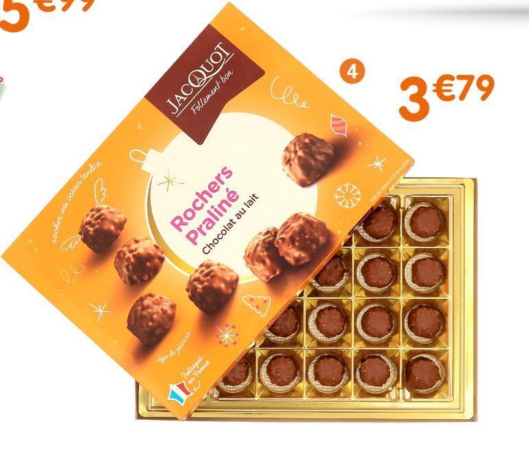 Promo Jacquot Rochers Pralin Chocolat Au Lait Chez B M