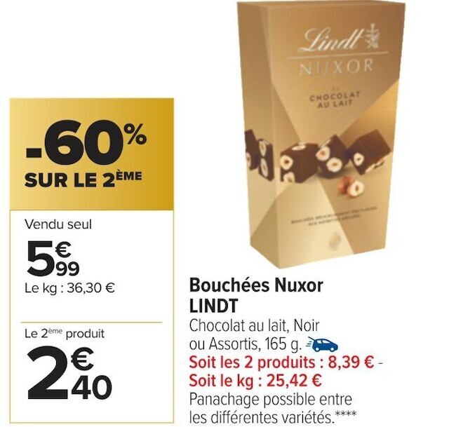 Promo Lindt Bouch Es Nuxor Chez Carrefour