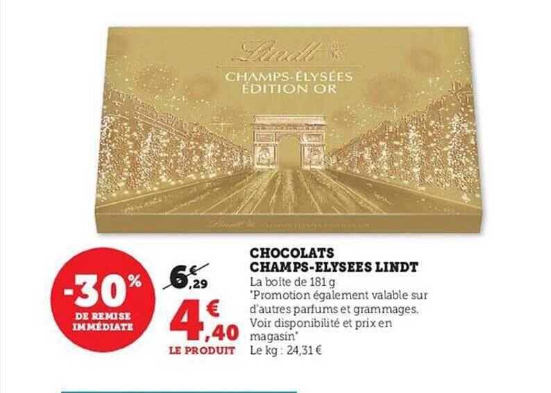 Promo Chocolats Champs Lys Es Lindt Chez Hyper U