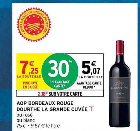 Promo Aop Bordeaux Rouge Dourthe La Grande Cuv E Chez Intermarch Contact