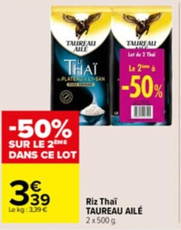 Promo Riz thaï TAUREAU AILÉ chez Carrefour Market