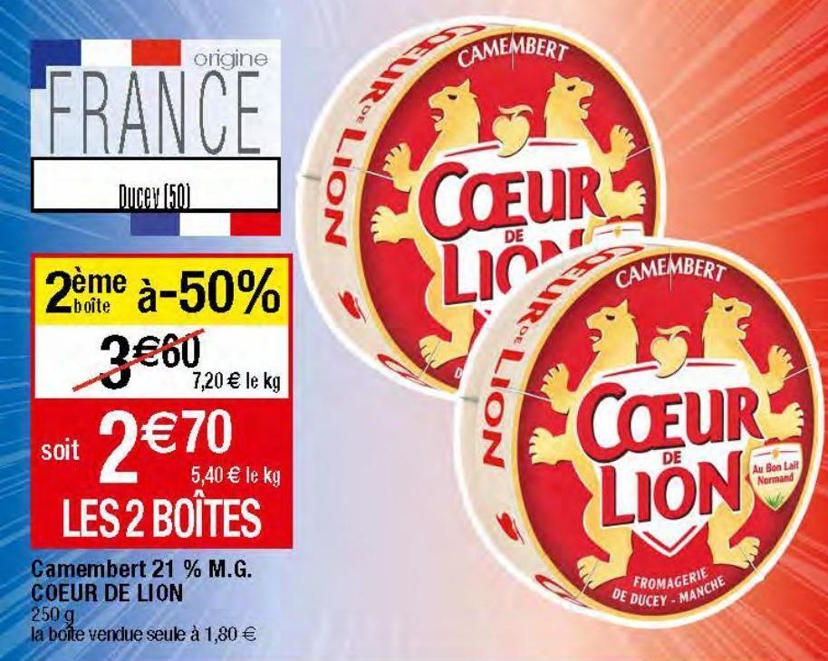 Promo Camembert Coeur De Lion Chez Migros