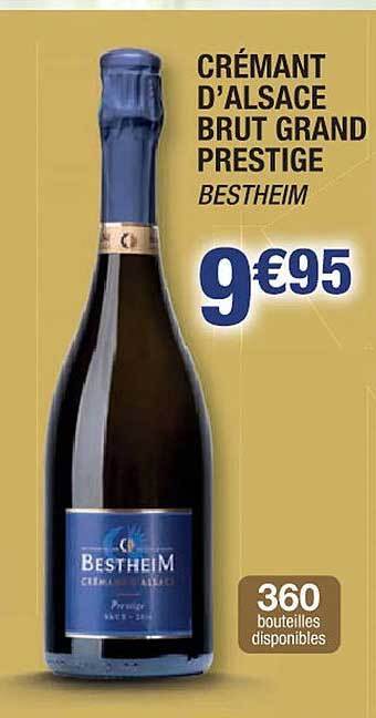 Promo Crémant d alsace brut prestige bestheim chez Cora